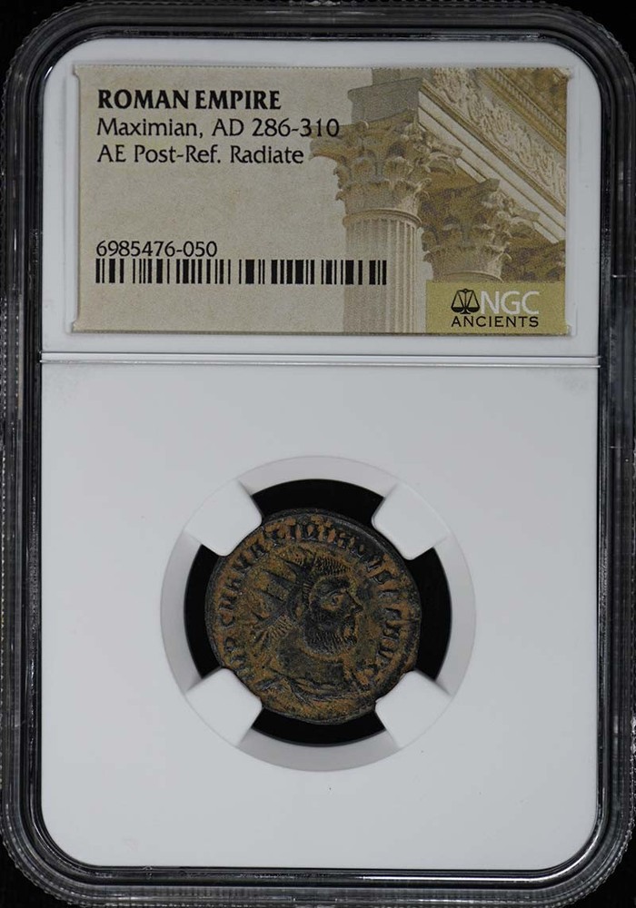 Maximian, AD 286-310 ROMAN EMPIRE AE Post-Ref. Radiate NGC