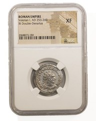 Stunning Silver Antoninianus of Valerian I (AD 253-260) NGC XF Grade