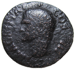 AGRIPPA, DIED 12 BC. AE As. STRUCK BY CALIGULA, C. 37-41 AD. NEPTUNE REVERSE.