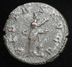 Roman Coin Numerian Antoninianus Pietas before altar Lugdunum mint 283-284 AD.