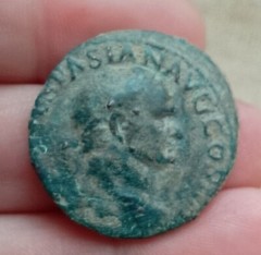 Vespasian * Ae As * FIDES PVBLICA * Lugdunum AD 69-79 * Good Condition