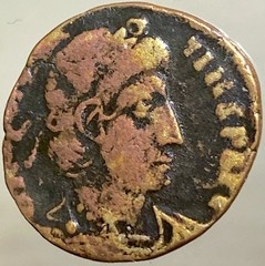 Battle Scene Ancient Roman Coin 348AD-350AD Emperor Constantius II Fel Temp