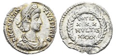Roman Empire – Constantius II (r. 337-361 AD) AR Siliqua, Sirmium – Golden Tone