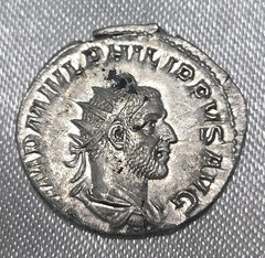 244 – 249 AD PHILIP I ANCIENT ROMAN EMPIRE SILVER COIN (3.3 GM) HIGH GRADE!!!
