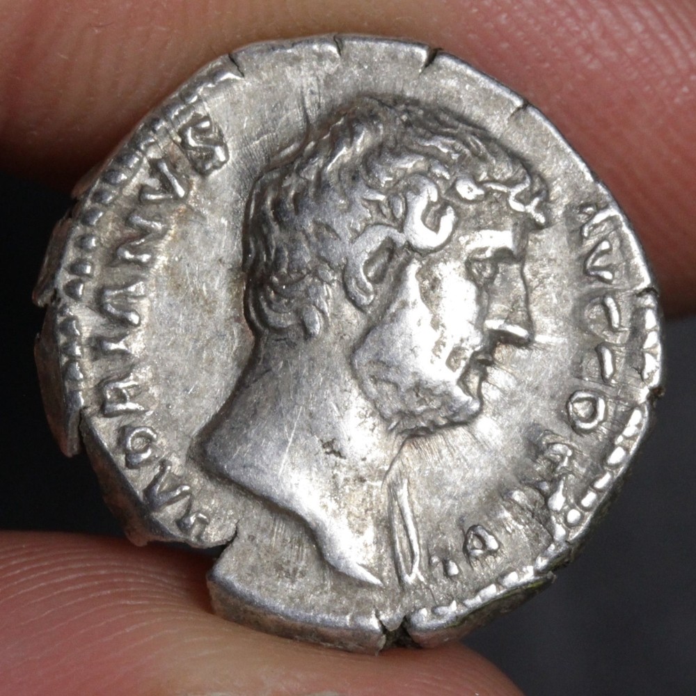Emperor Hadrian Denarius Ancient Roman Empire Silver Coin 133AD Salus Snake Rome
