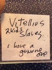 Vitellius Silver Denarius / 2 Kids, Ancient Roman , 69AD, VA2, RIC 79 + 1 Slavey