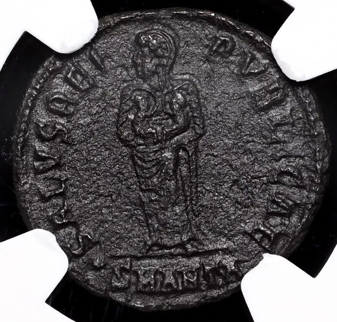 Fausta Wife of Constantine I Great AD 324-326 Bi Nummus Coin Roman Empire NGC VF