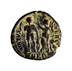 Authentic Ancient Roman Coin Arcadius (383-408) AE Victory VIRTUS Standing COA