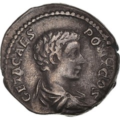[#1170337] Coin, Geta, Denarius, 203-208, Rome, AU, Silver, RIC:38, b