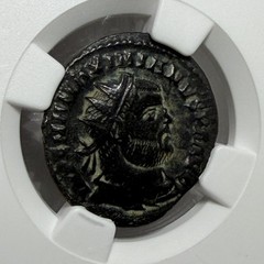 Roman Tetrarchy Maximian AD 286-310 AE Post-Ref Radiate NGC Genuine