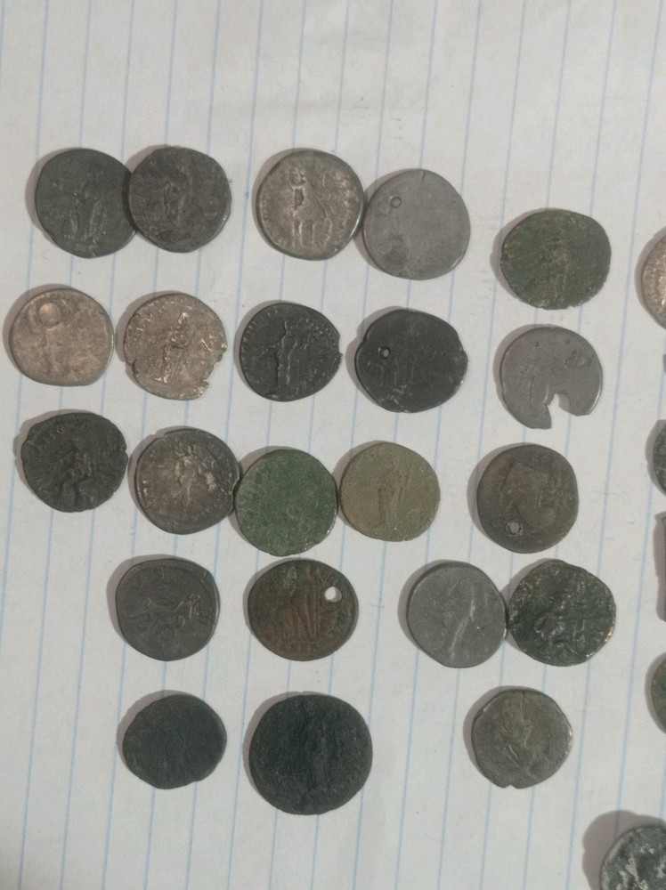 Roman Empire Ancient Coins Collection Assorted Historical Artifacts