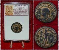 Ancient Roman Empire Coin LICINIUS II Jupiter and Captive MUSEUM QUALITY COIN!