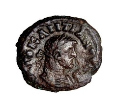 EGYPT, Alexandria. Diocletian. AD 284-305. Potin Tetradrachm Athena Seated