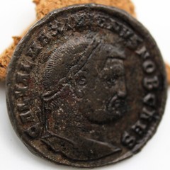 Roman Imperial | Galerius | AE Follis | Heraclea | 297-298 AD | Genius | 27.5 MM