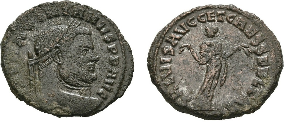 Ancient Rome AD 286-305 MAXIMIANUS HERCULIUS FOLLIS Carthage