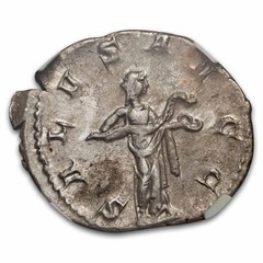 Roman Empire AR Double Denarius Volusian (251-253 AD) AU NGC
