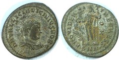 317-324 AD Roman Licinius II Jupiter Nicomedia Silvered Follis
