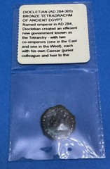 DIOCLETIAN (A.D. 284-305) BRONZE TETRADRACHM OF ANCIENT EGYPT