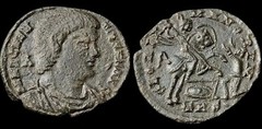 Magnentius, 350-353 Centenionalis  (22 mm, 4.77 g), Treveri. Fallen Horseman