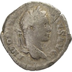 [#136888] Caracalla, Denarius, 206, Rome, Silver, VF