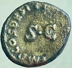 2000 Year Old Ancient Roman Coin 41-54AD Claudius I Quadrans 3 Leg Modius
