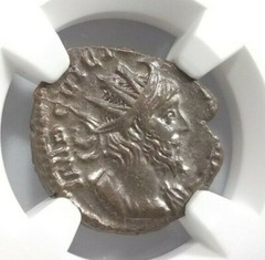 Victorinus Romano Gallic Empire NGC AU BI Double Denarius Ancient Roman Coin