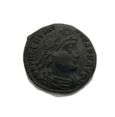 Valentinian I 364-375 AE3 17mm 2.13g Chi-Rho Gloria Romanorvm gXF-AU