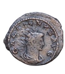 Gallienus. (263 AD) BI 20mm 2,7g Antoninianus Antioch IOVI CONSERVATORI. Jupiter