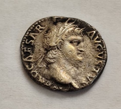 NERO AD 54-68 AD Silver Denarius. Rome 67-68AD