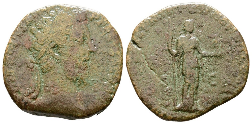 Roman Bronze Sestertius – Rome 180-192 AD – Commodus