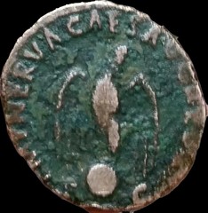 Augustus 27 BC – 14 AD . AS -Restoration Issue struck by Nerva-Eagle . AE 26