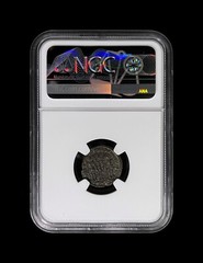 ROME. 330, Æ3/4 Nummus – NGC XF – Constantine I, GLORIA EXERCITVS, Cyzicus, Dot