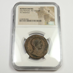 222-235 AD NGC ANCIENTS F – ROMAN EMPIRE – AE Sestertius Coin #50774A