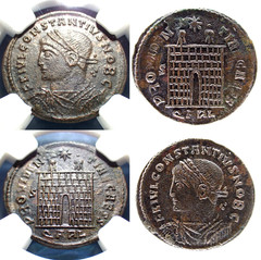 🔥 AD 337-361 ROMAN EMPIRE, Trier (Constantius II Caesar) AE3 (BI Nummus) NGC XF