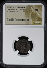 Diocletian, AD 284-305 EGYPT, ALEXANDRIA BI Tetradrachm NGC XF