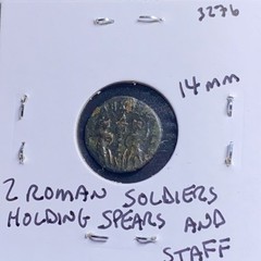 Constantine The Great Roman Coin 330-336AD 2 Soldiers Gloria Exercitas Genuine