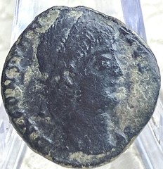 Genuine Ancient Roman Coin 336-337 AD Emperor Constantius II 2 Soldiers Standing