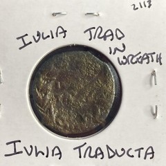 14BC-10BC Ancient Roman Coin Emperor Octavian Augustus Julia Traducta Genuine