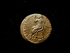 CLAUDIUS II Gothicus. Commemorative AE 4 circa 317-318, Siscia, by Constantine 1