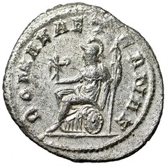 Gallienus AR Antoninianus “ROMAE AETERNAE Roma Enthroned” Antioch Extremely Fine