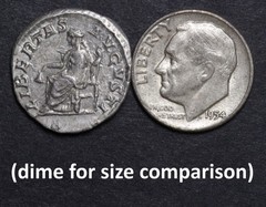 Goddess of Freedom Denarius 218AD Ancient Roman Empire Silver Coin Elagabalus