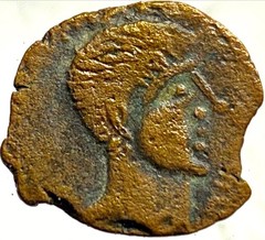 Reign of Augustus Roman Province of Baetica Irippo 42BC-1BC Coin Female Seated