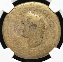Titus 79-81 AD, Roman Empire Caesar HUGE ANCIENT AE Sestertius Bronze Coin, NGC