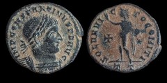 Constantine I Follis Lovely PARL Arle C-S Sol Roman Coin Ticinum Mint
