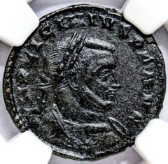 Licinius I Roman Empire BI Billon Nummus NGC AU Ancient House of Constantine