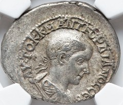 NGC XF HUGE Tetradrachm Gordian III 238-244 AD, Antioch Roman Empire Silver Coin
