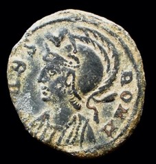 COMMEMORATIVE SERIE, URBS ROMA, AD 330-354, AE FOLLIS. (a1301)