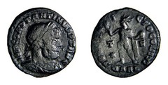 Roman Imperial Coin RARE Sol PARL T-F ARLES Constantine I (307/310-337) Æ Follis