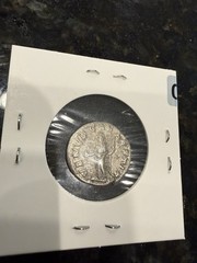 Ancient Roman silver denarius coin, Elagabalus, Julia Soaemias Bassiana, RIC 241