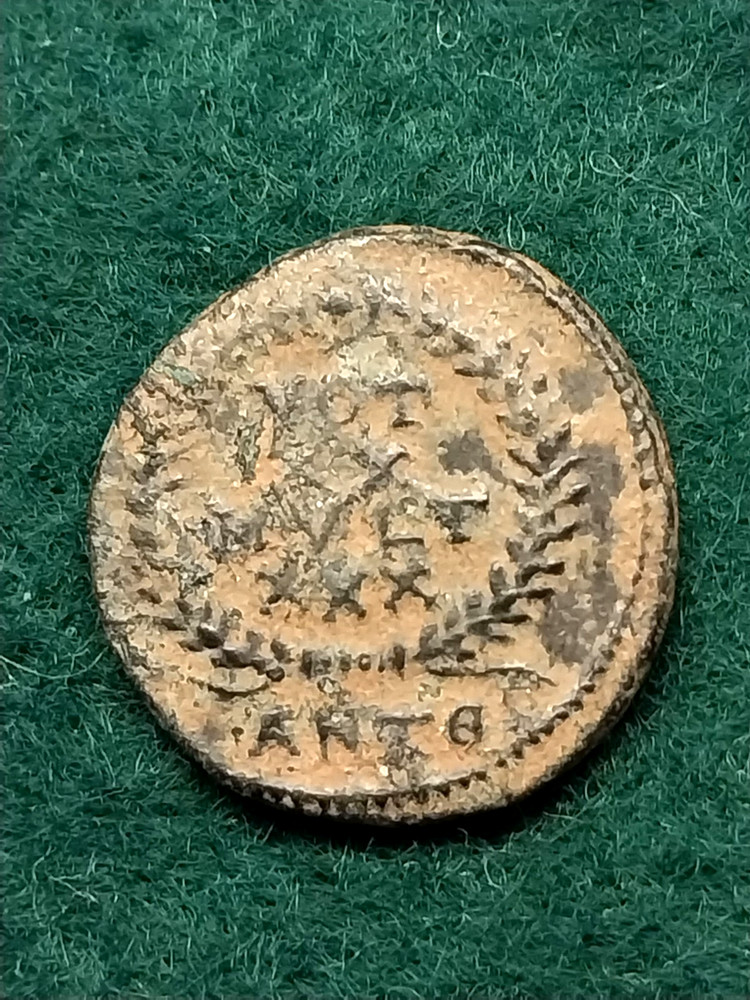 Constantius II Roman Coin, 337-361 AD, Wreath VOT XXX, 15 mm, 1.7 gr
